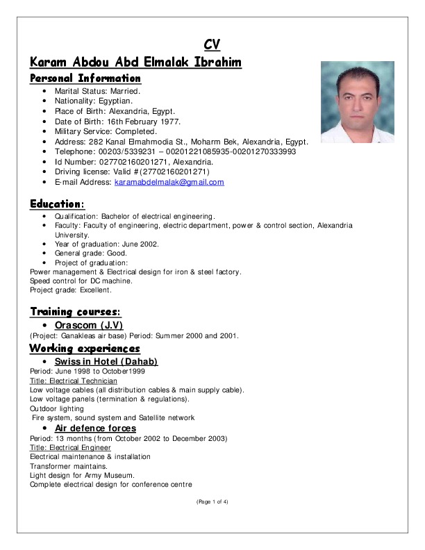 Karam Abdelmalak, Tam Environmental Services - Deputy Projects Manager