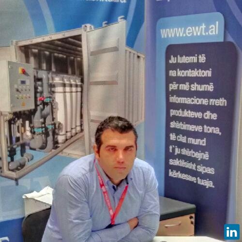 Martin Tashi, Environmental Engineer at EuroConstruction Company Albania/European Water Technologies
