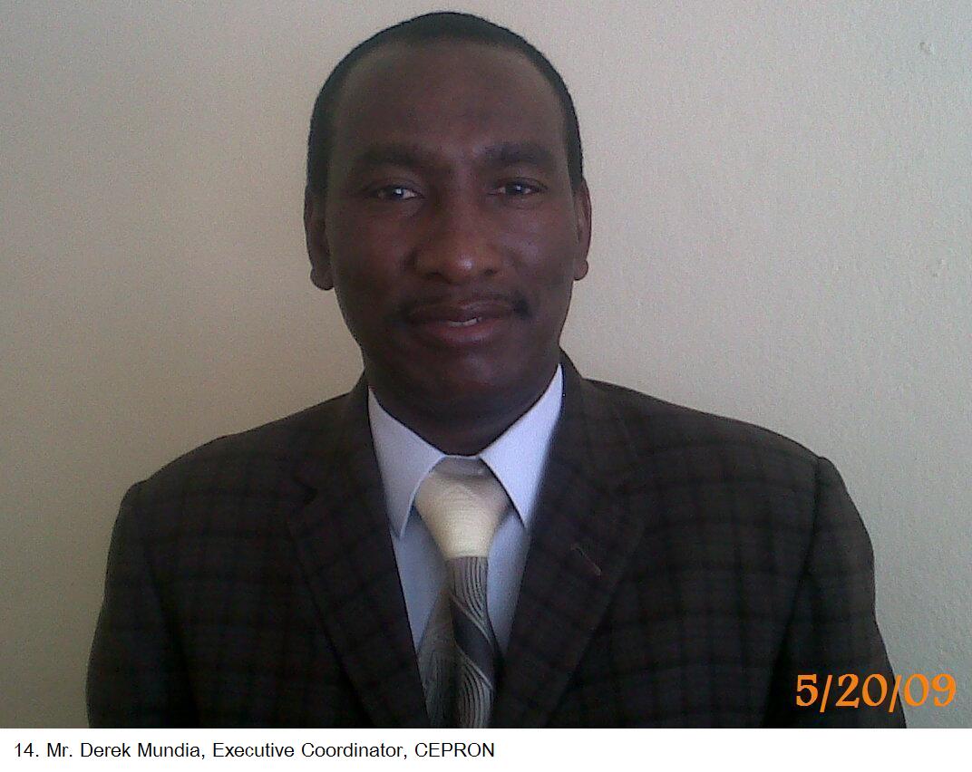 Derek Mundia, CEPRON ZAMBIA - Executive Coordinator