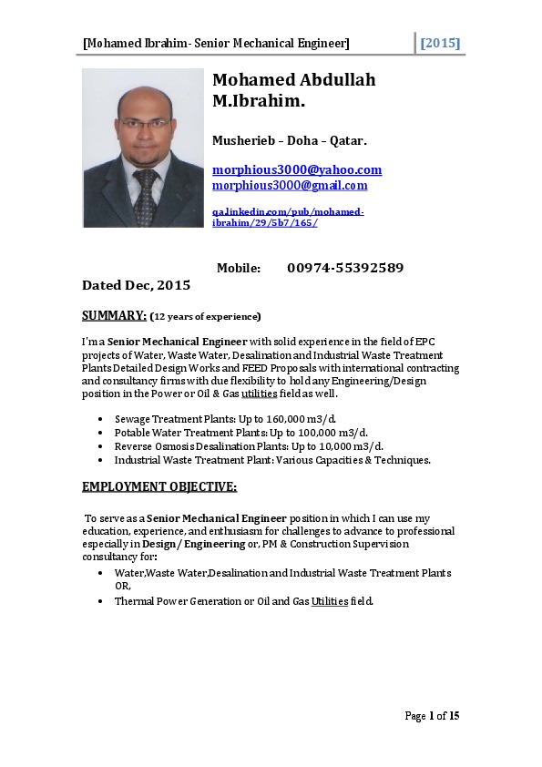 Mohamed Ibrahim, Senior Mechanical Engineer at Black & Veatch