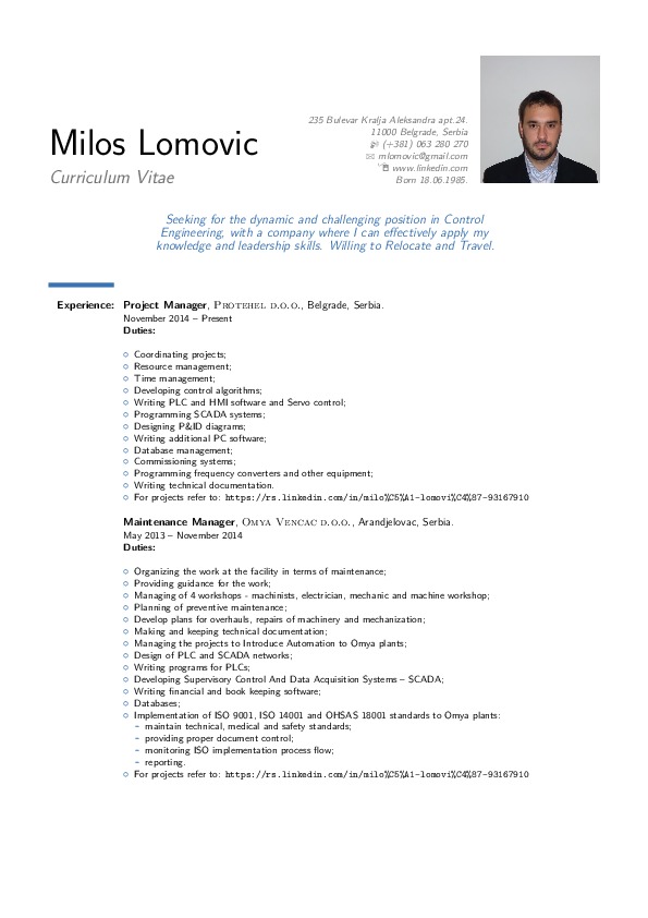 Milos Lomovic, Project Manager at Protehel d.o.o.