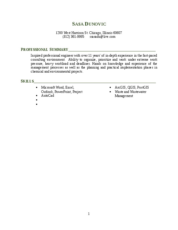 Sasa Dunovic, Acting Director