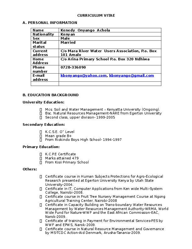 kenedy Onyango, Technical Manager