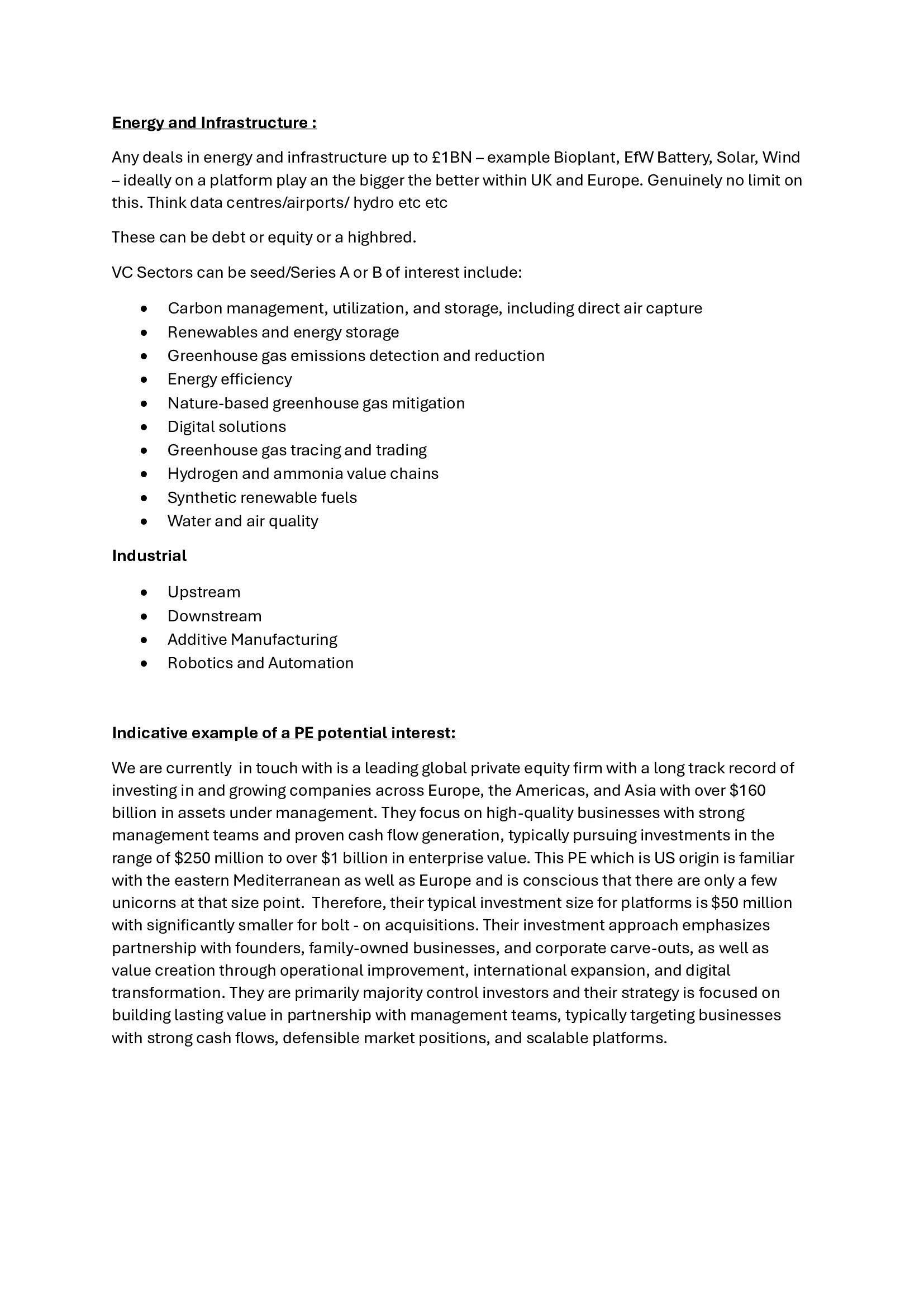 Hello All, I am looking to open my investment network to the platform to support SME's pursuing Green, and climate technologies. if you have any...
