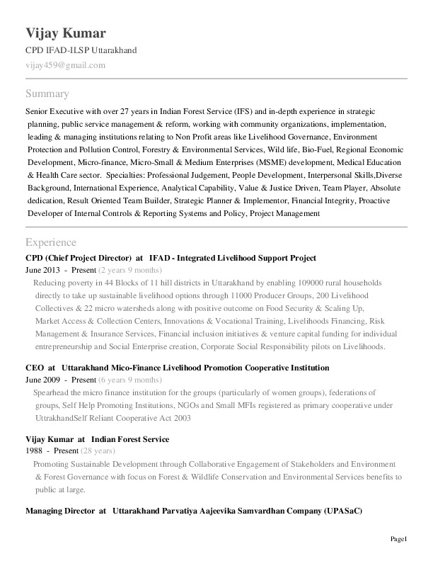 Vijay Kumar, Project Director Namami Gange Project Uttarakhand