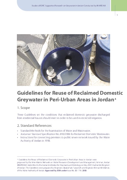 Guideline for Greywater reuse ...