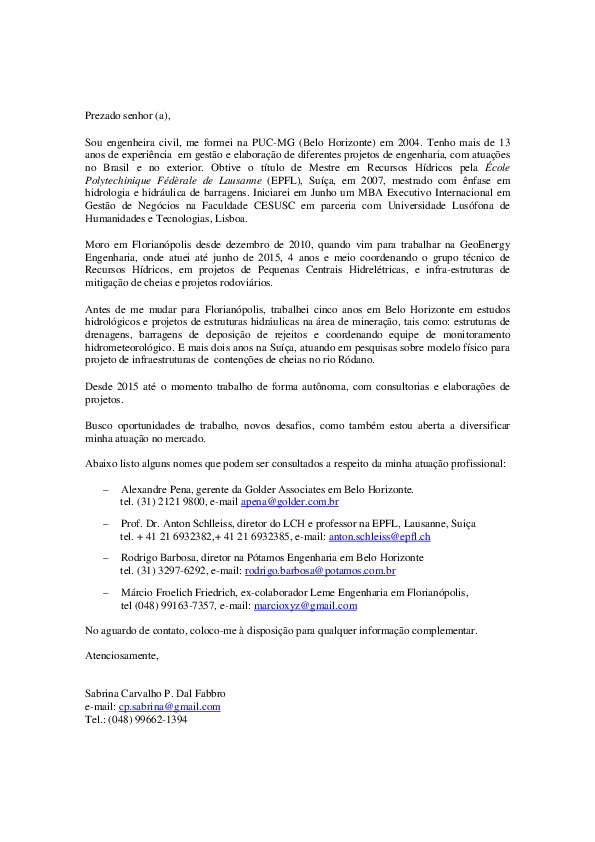 Sabrina Carvalho P Dal Fabbro