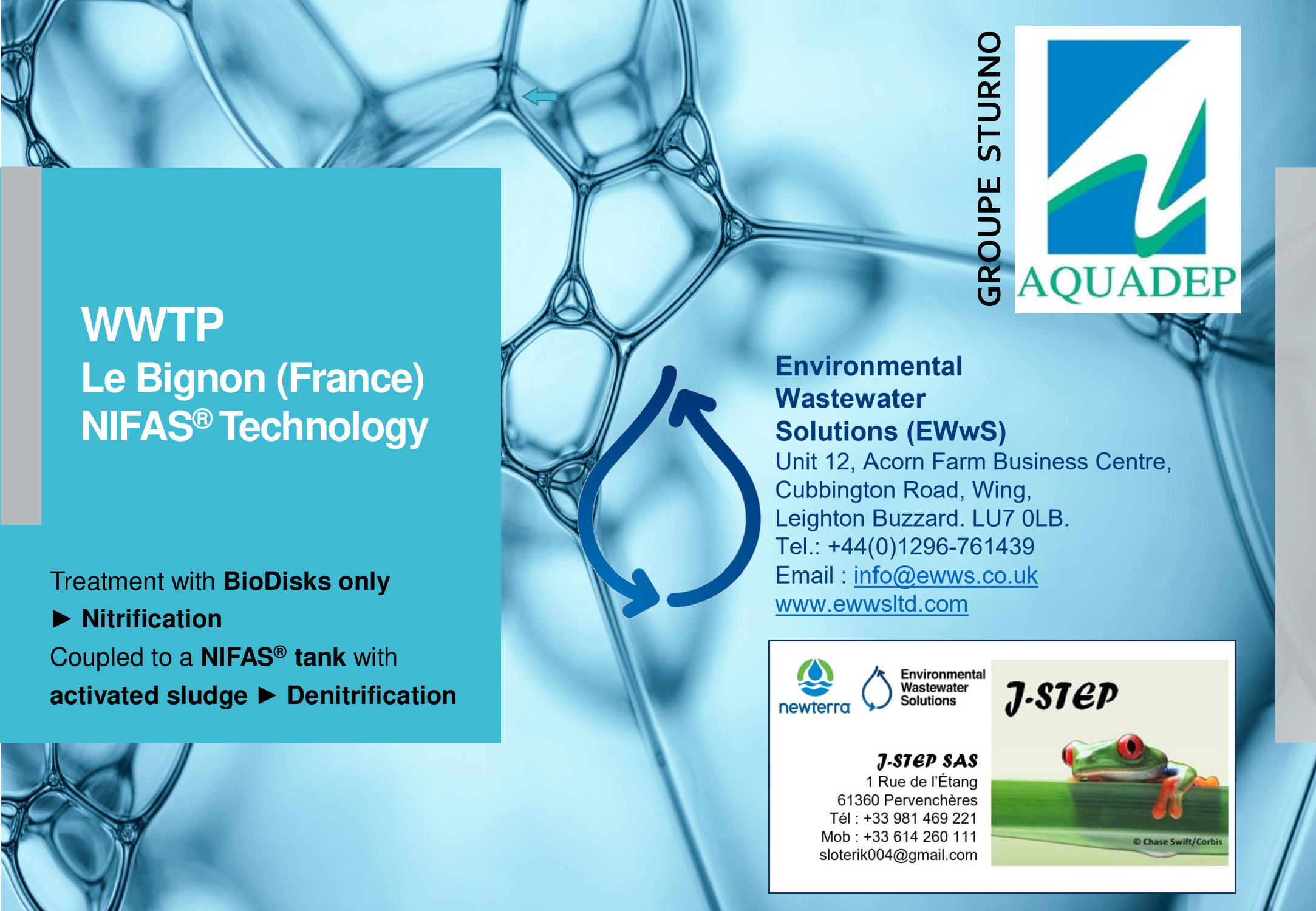 BioDisk type sewage plants