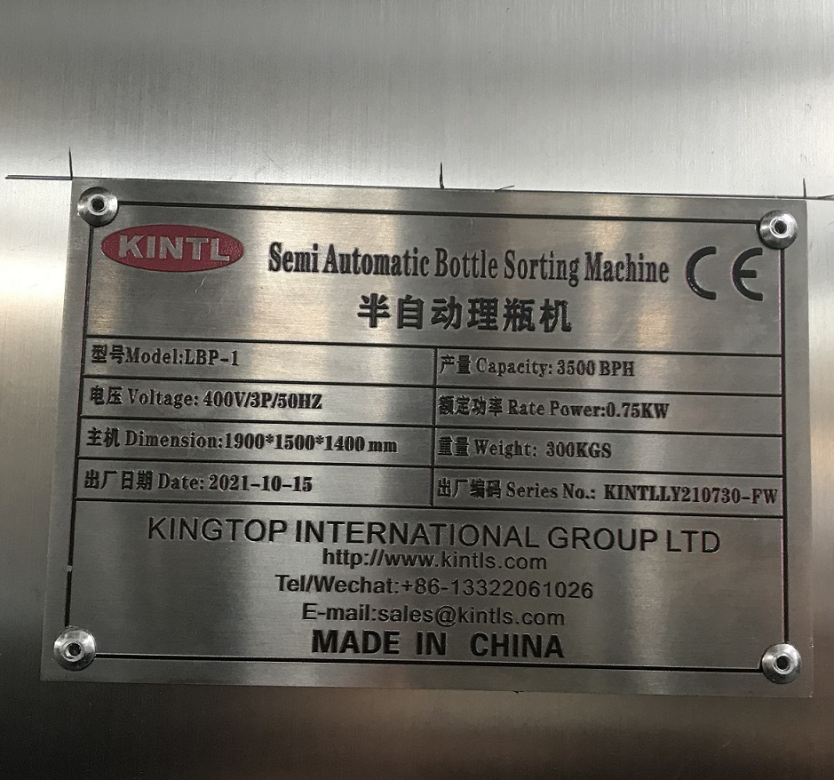 Bottle unscrambling machine for bottling lines, semi-automatic