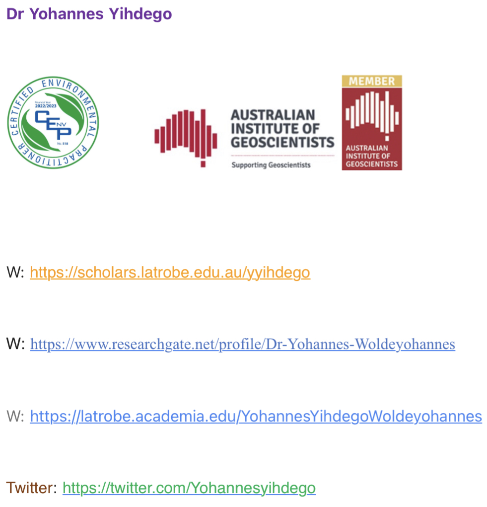 Published articles_Peer reviewed journals_Dr Yohannes Yihdego