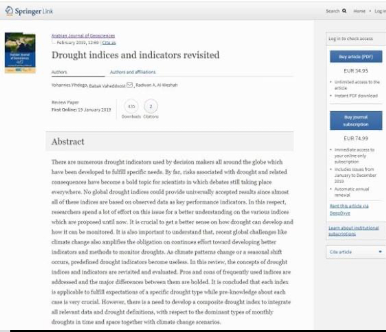 Published articles_Peer reviewed journals_Dr Yohannes Yihdego