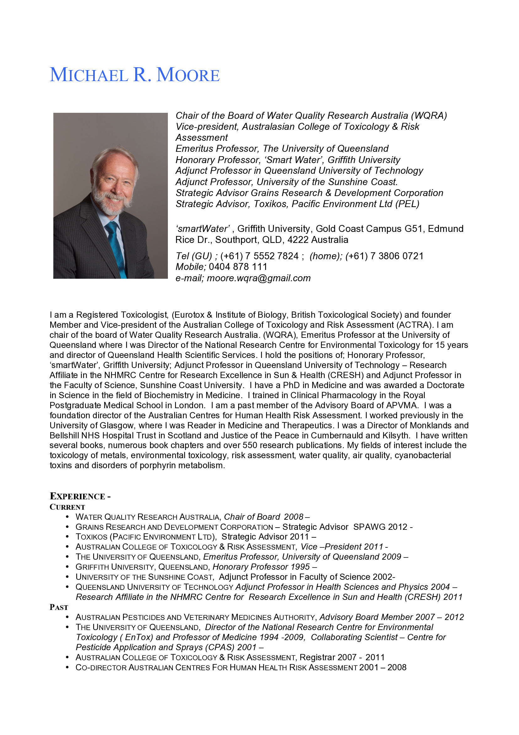 Michael R. Moore, WQRA - Chair