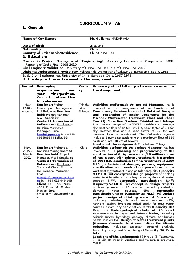 guillermo madariaga, Project Manager at Project Planning and Management Ltd, Bulgaria