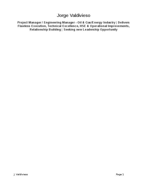 Jorge Valdivieso, Managing Partner at Valdivieso Consultants LP