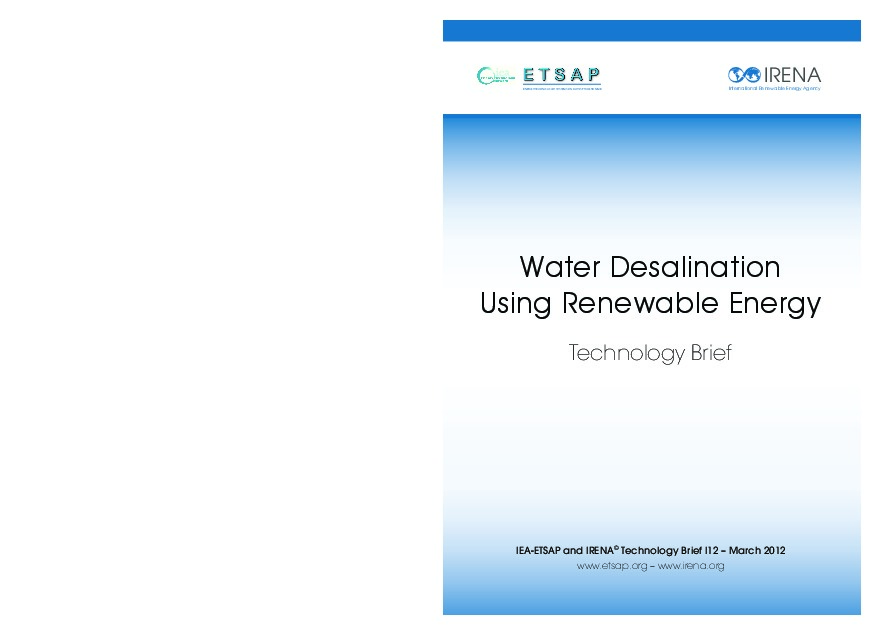 Water Desalination Using Renewable Energy