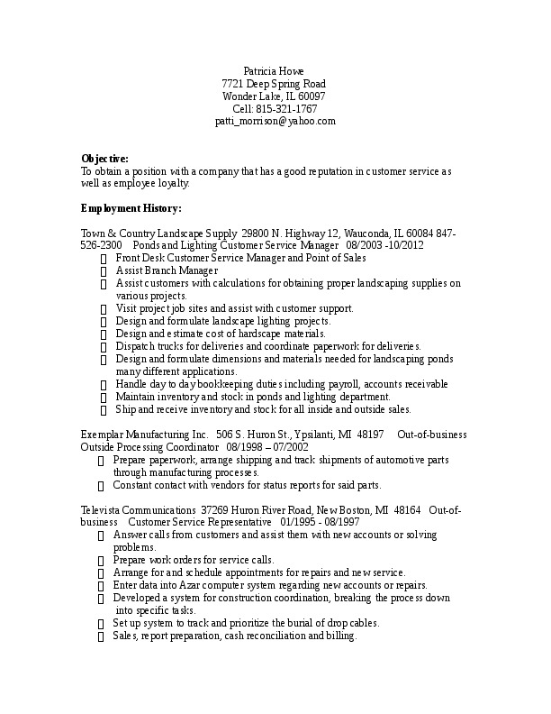 Patricia Howe, Town and Country Landscape Supply - Ponds and Lighting Sales and Support