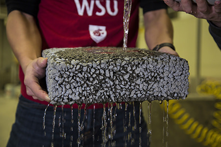 Carbon Fiber Waste Used to Improve Water-draining Concrete
