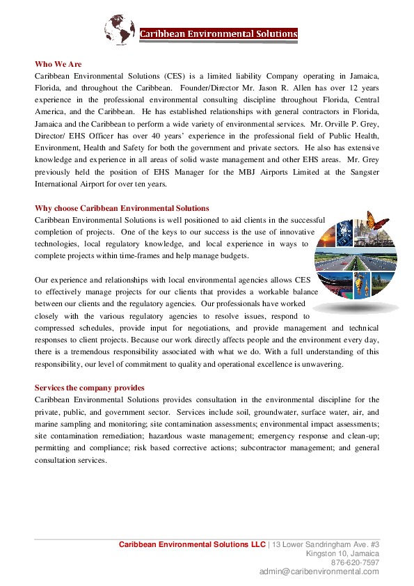 Jason Allen, Founder/ Director at Caribbean Environmental Solutions