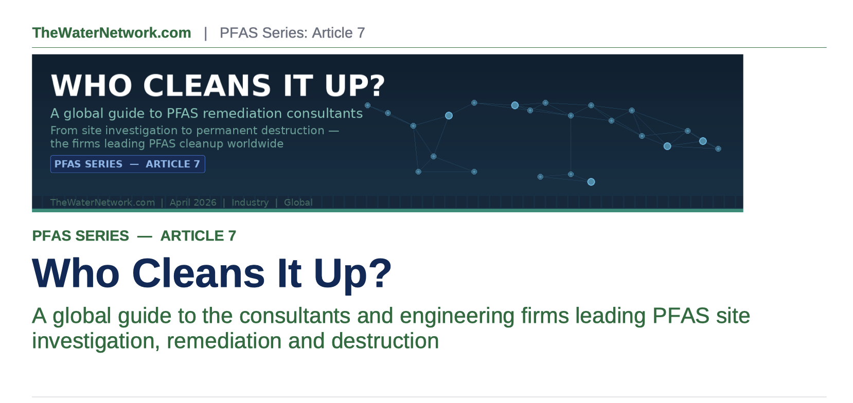 PFAS Series article 7 - Who Cleans it up?