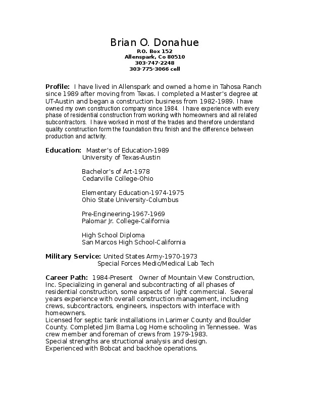 Brian Donahue, BRD Enterprises -  Owner