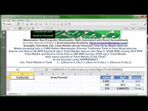 Wastewater Math Solutions