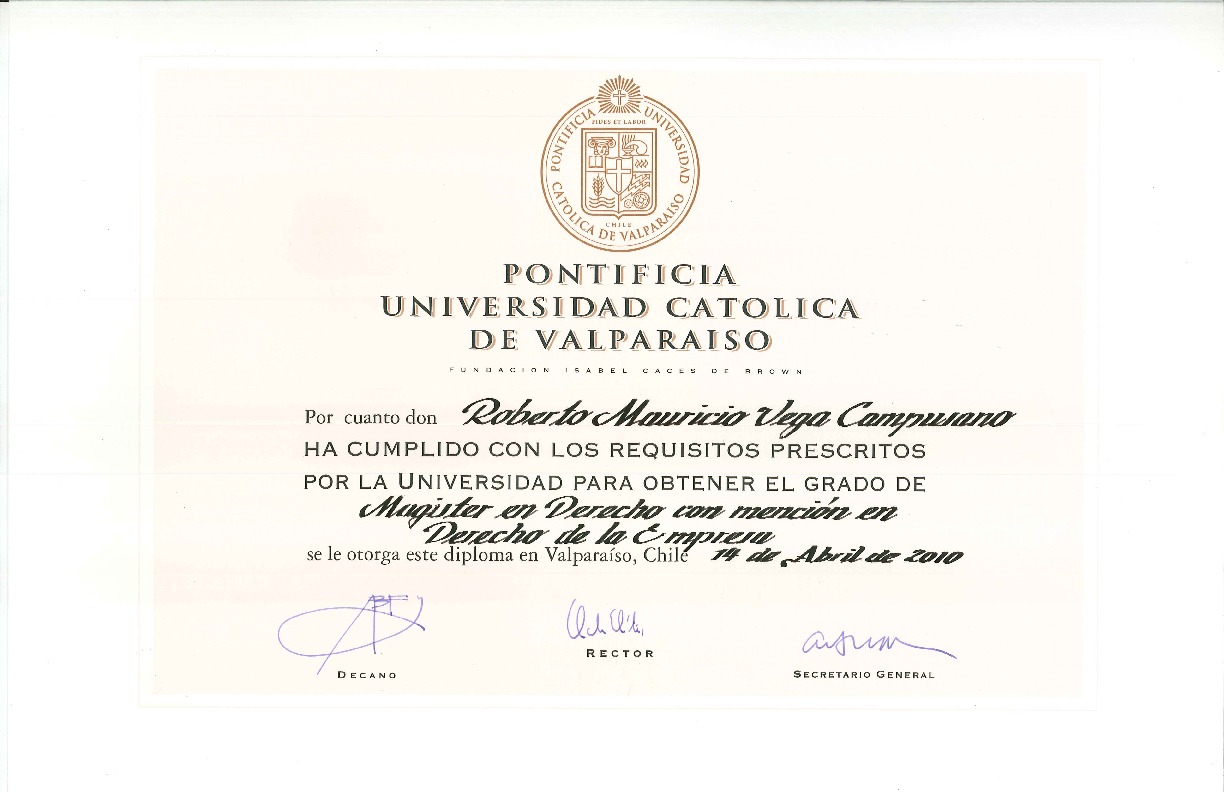 Roberto Mauricio Vega Campusano, Agro Ley Consultores