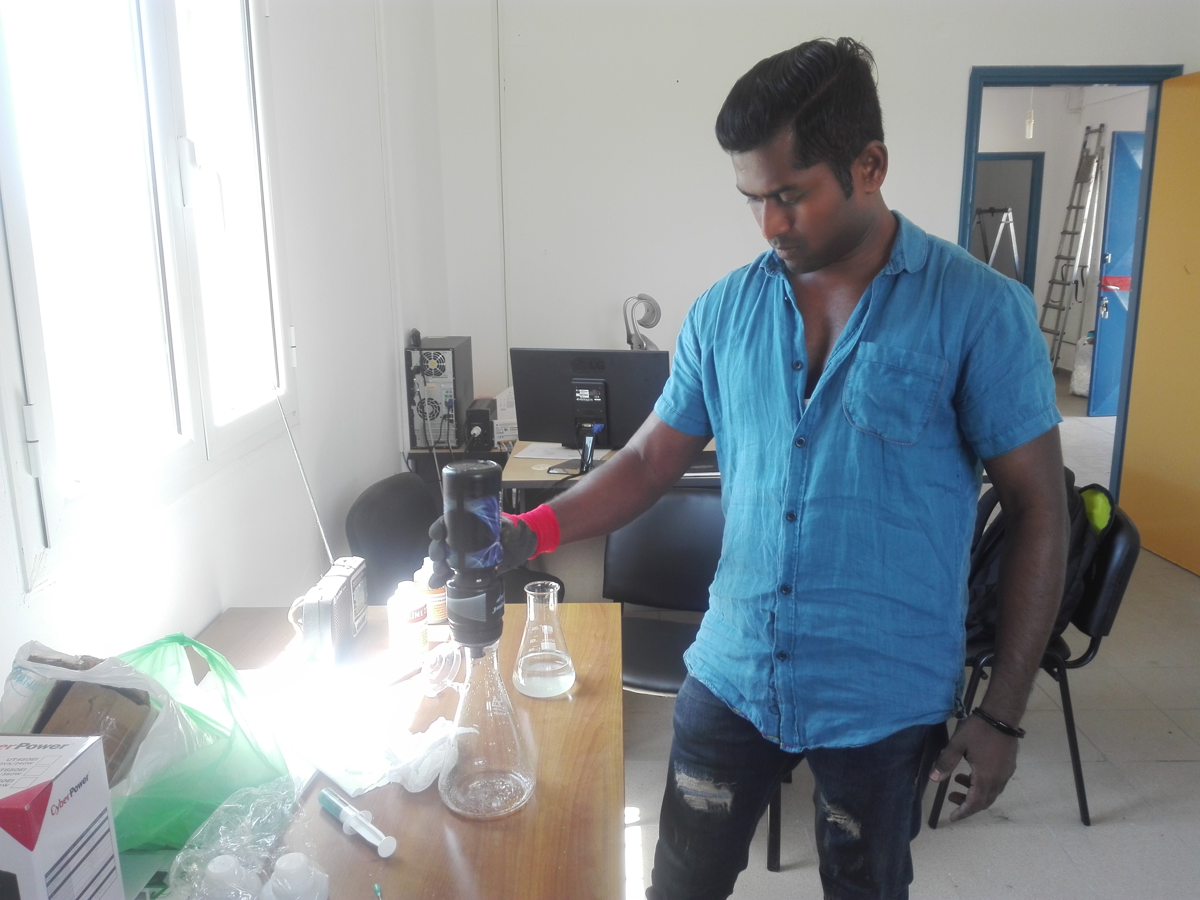 Biowater demo in Athens, Greece (Herbal flocculant, Coagulant and disinfectant of Raw Sewage Water)