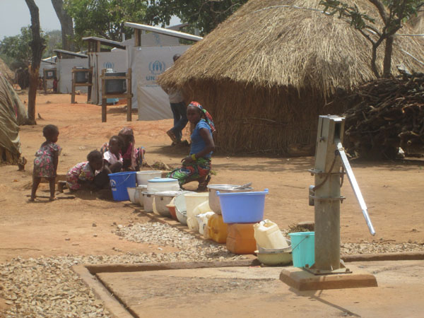 Sanitation in a refugies camp