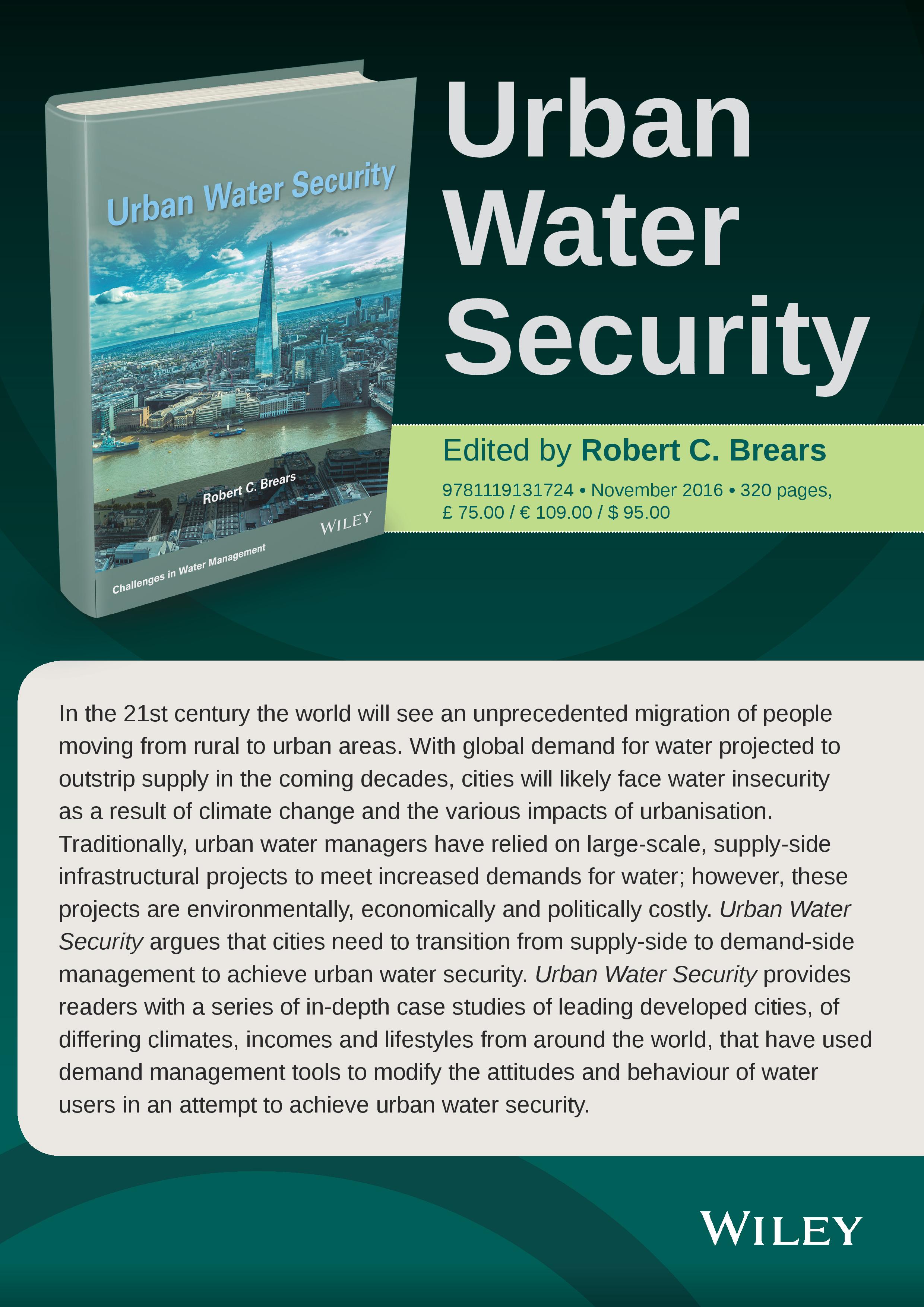 Urban Water Security Book Out