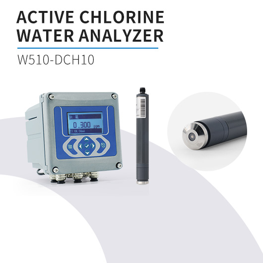 Active Chlorine Analyzer with CH10 Residual Chlorine Sensor for Process Water