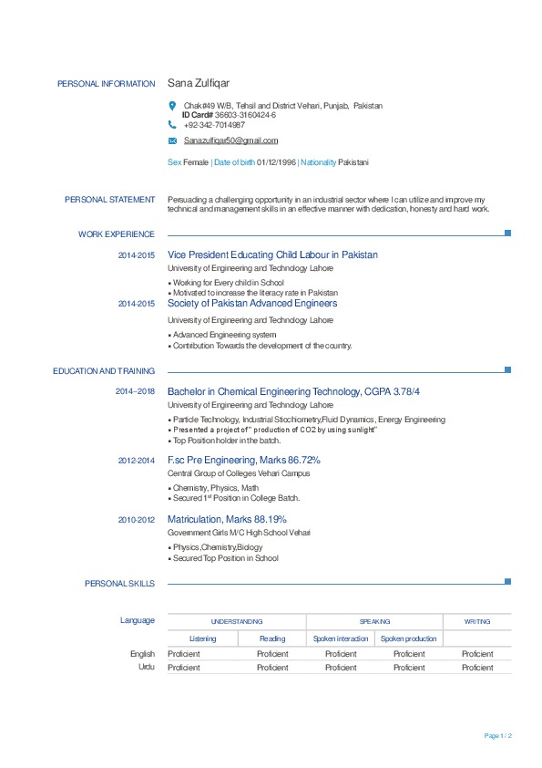 Sana Zulfiqar, Assistant manager at Fuels & Petrochemicals forum