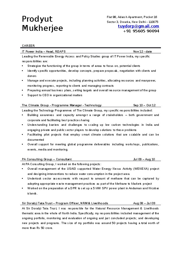 Prodyut Mukherjee, IT Power - Head Energy Access
