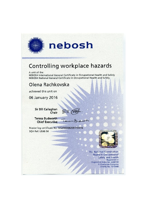 Elena Rachkovskaya, HSE Generalist at Shell Ukraine Exploration and Production