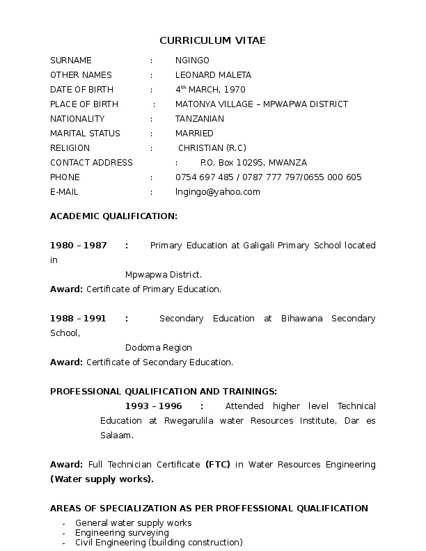 Leonard Maleta Ngingo, Senior Water Distribution Network Technician, Sales, Billing & Credit Control Officer at Mtwara Urban Water & Sanitation Authority (MTUWASA)