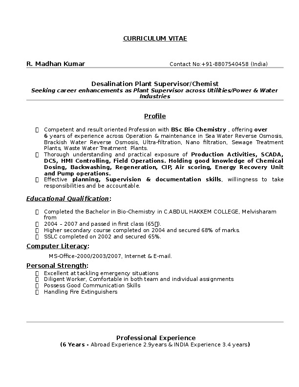 Madhan Kumar, Bahwan Engg Company ,Oman - plant Supervisor