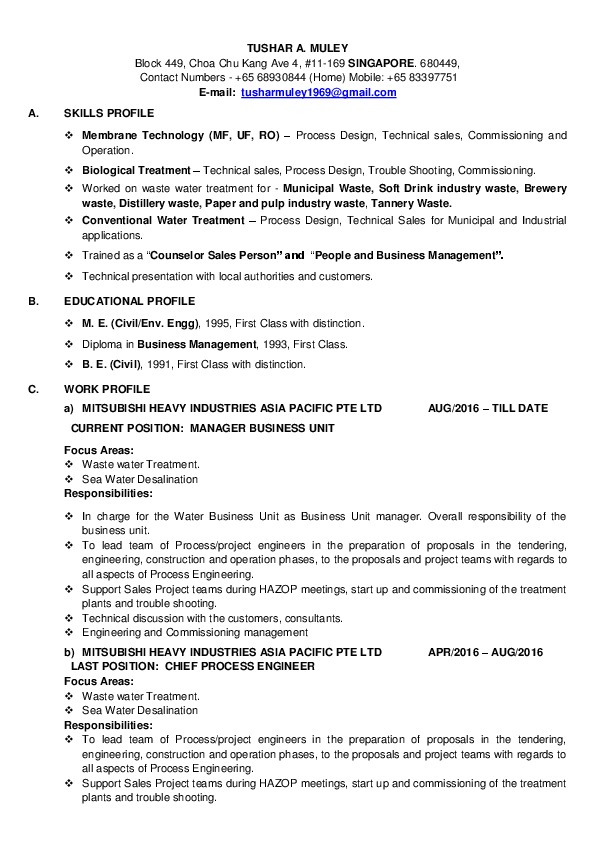 Tushar Muley, Chief Process Engineer