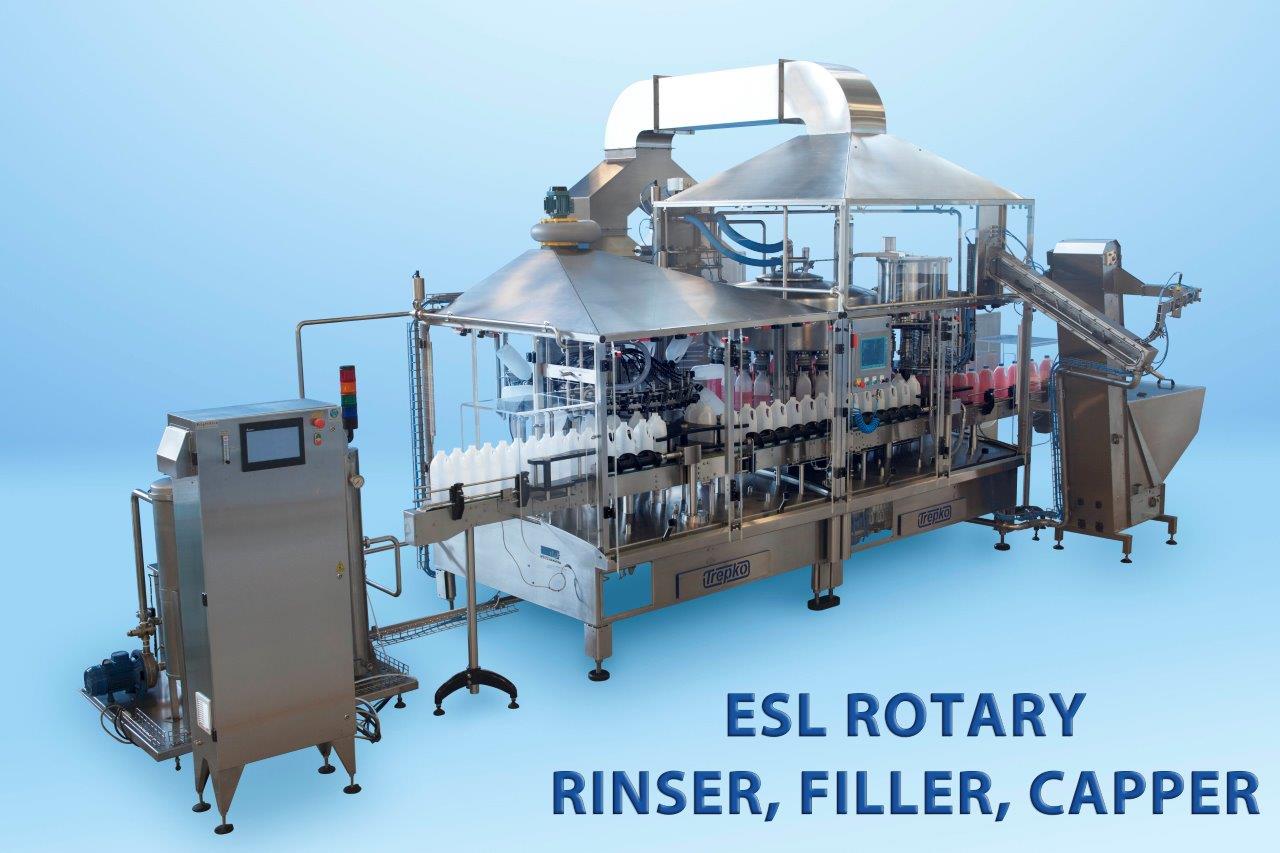 Rotary gravity, piston, nett-weigh filler/cappers