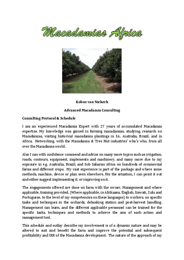 Kobus Van Niekerk, Mnr