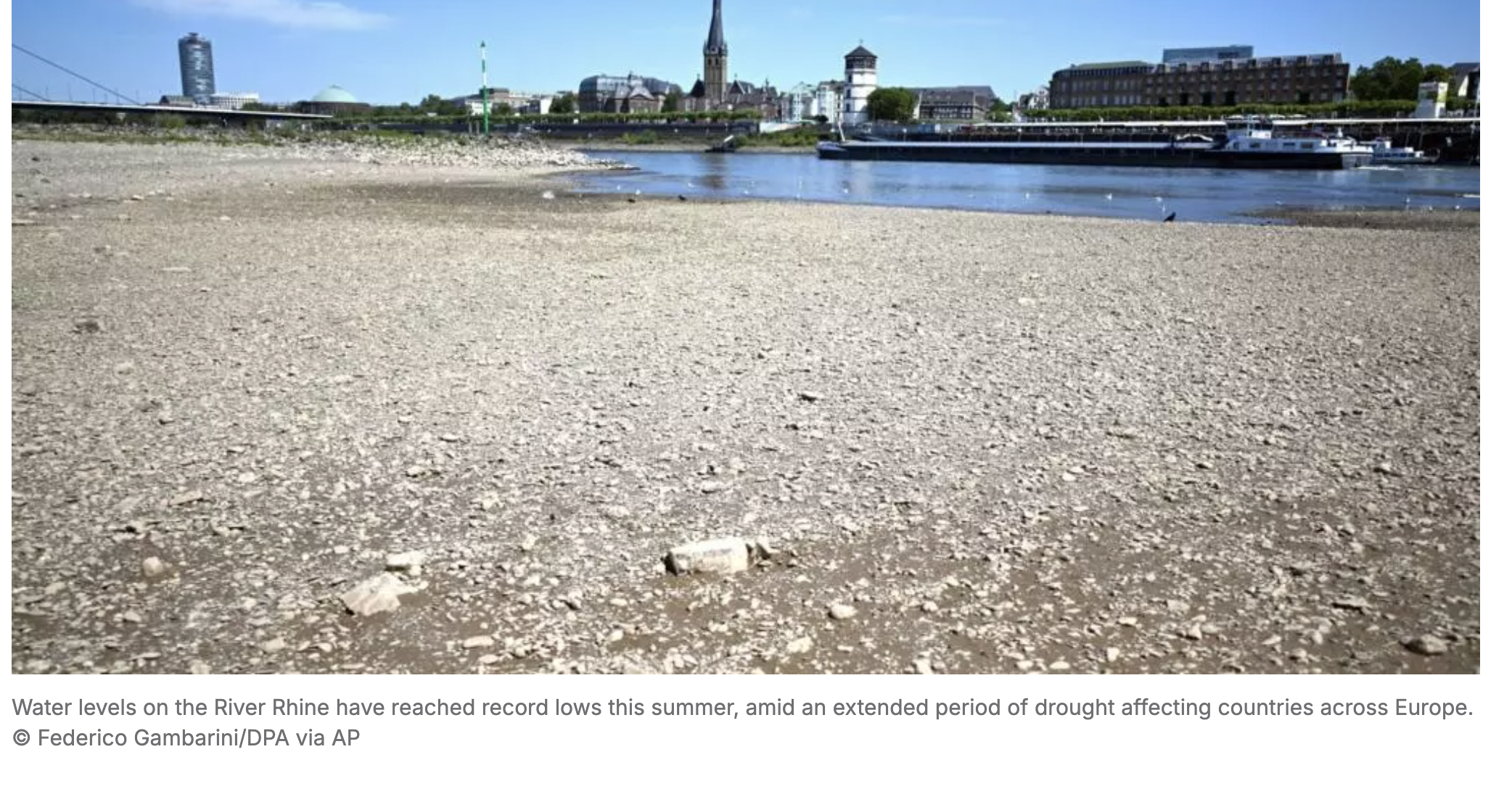 Europe's shrinking rivers give rise to debate over how to tackle droughtEurope's shrinking rivers are disrupting industry, reducing power genera...