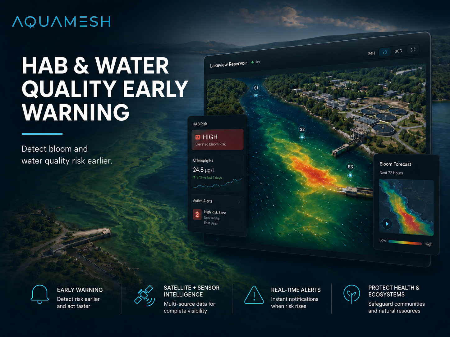 AquaMesh HAB and Water Quality Early Warning