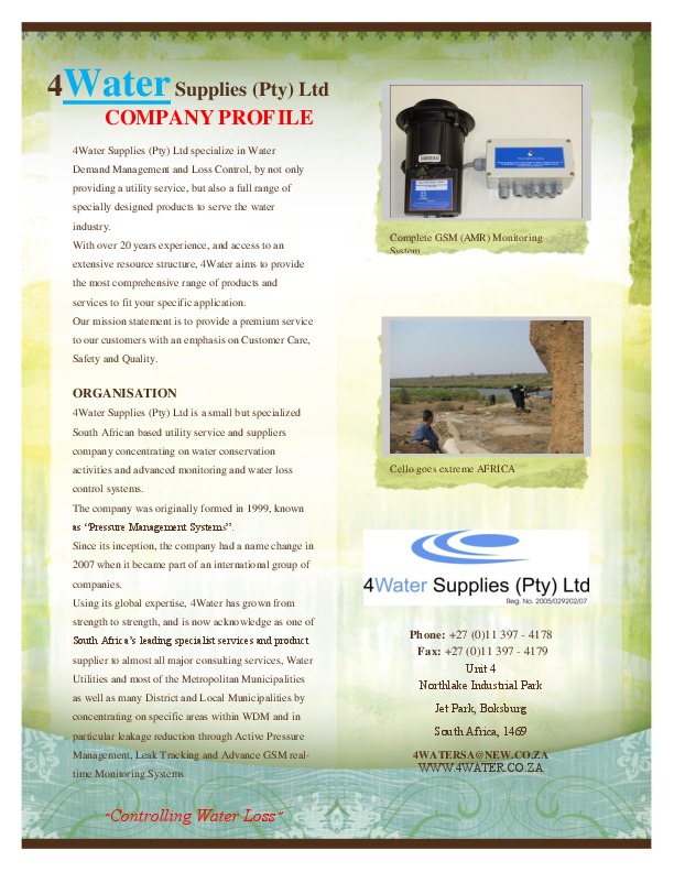 Raymond Vermeulen, Director at 4water Pty Ltd