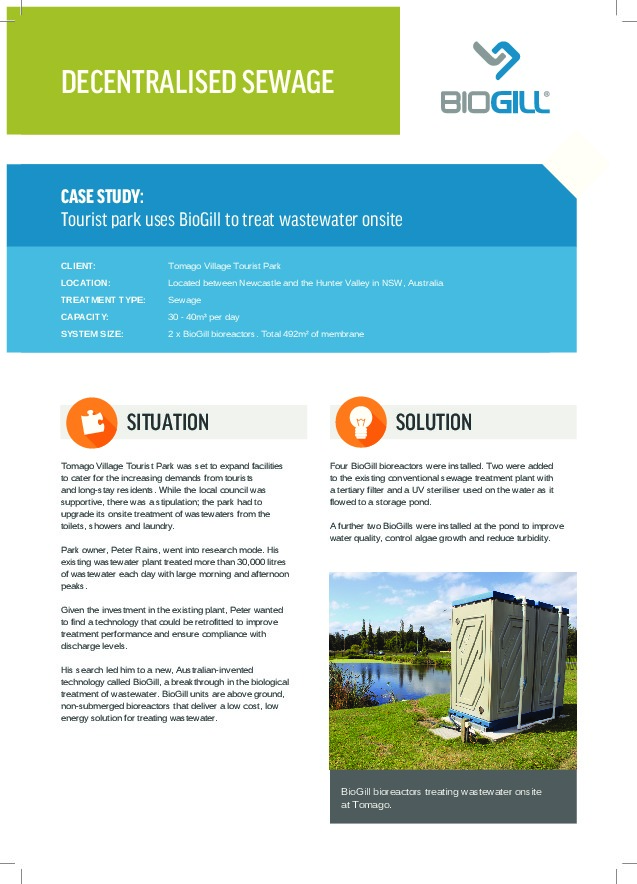 Ideal for onsite treatment ...