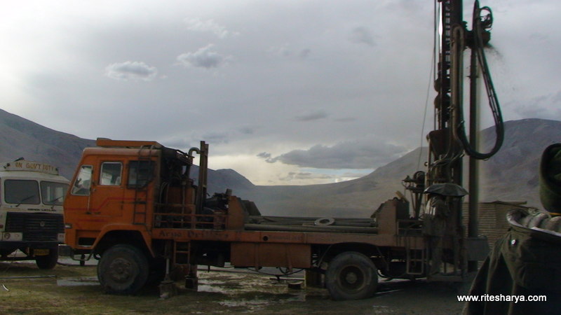 Groundwater development at Chushul 14260 feet above mean sea level.Ladakh India