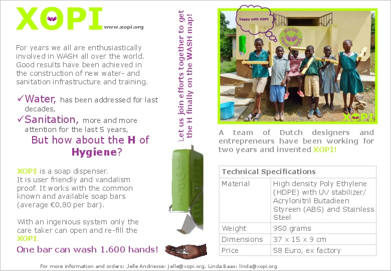 XOPI wishes all a happy Global Handwashing Day! XOPI&nbsp;is the custom made and innovative soap dispenser for all public places like, schools, ...