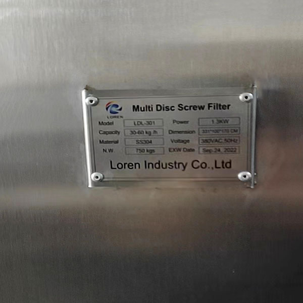 Sludge Dewatering Machine Multipal Screw Dehydrator