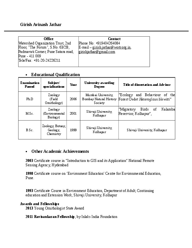 Girish  Jathar, Watershed Organization Trust - Manager (Climate Science Team)