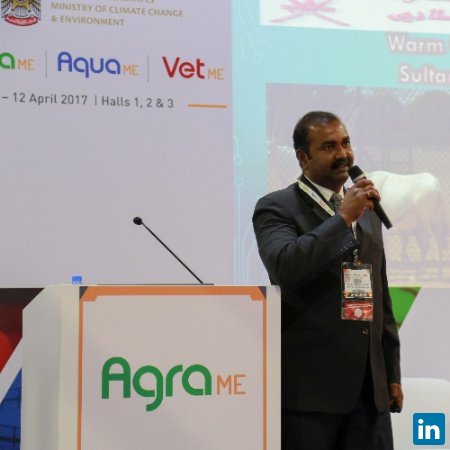 Dr. S.Mathan Kumar, Senior Veterinary Surgeon at Directorate General of Veterinary Services,Royal Court Affairs,Royal Gardens &Farms,Sohar