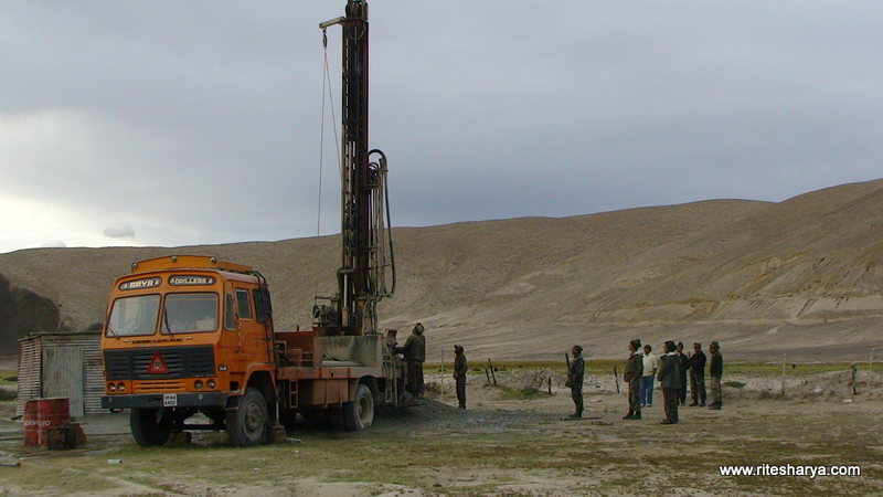 Groundwater development at Chushul 14260 feet above mean sea level.Ladakh India