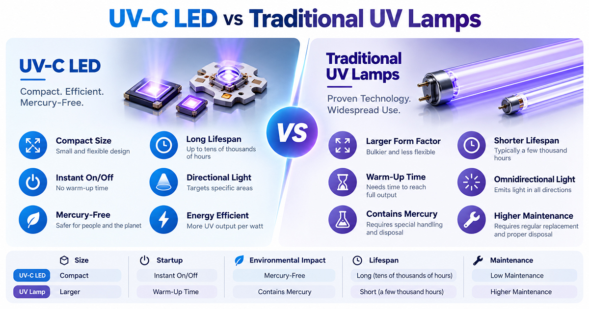 UV LED vs Traditional UV Lamps for Water Treatment: An Engineer's Guide