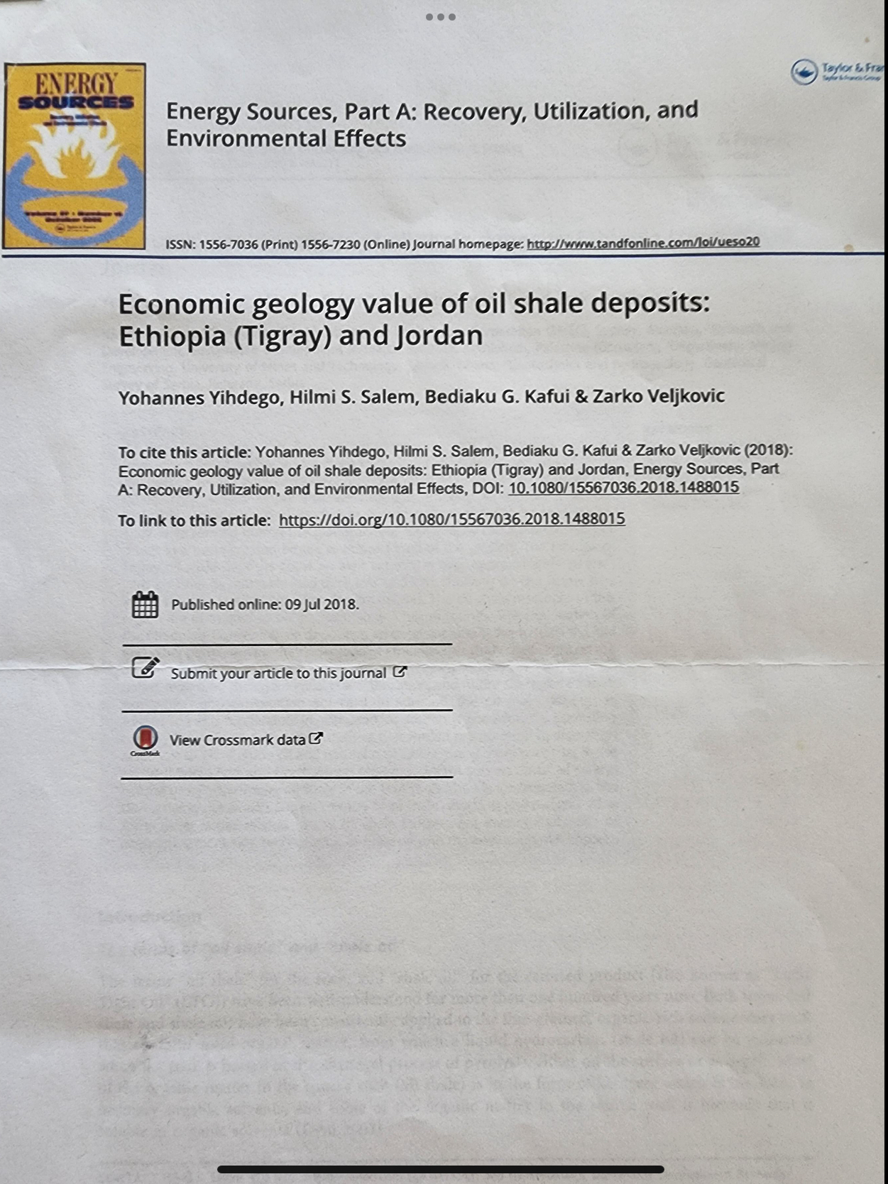 Published articles_Peer reviewed journals_Dr Yohannes Yihdego